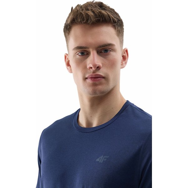 Koszulka męska 4FWSS24TFTSM599 4F - granat melanż