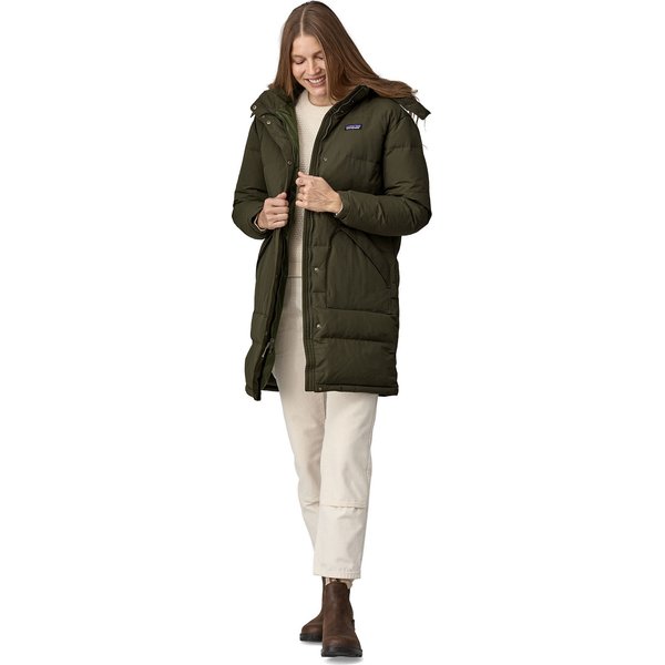 Płaszcz puchowy damski Downdrift Patagonia - Shelter Brown