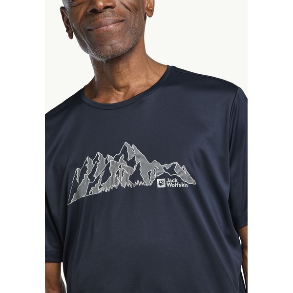 Koszulka męska Peak Graphic Jack Wolfskin - MTN midnight sky