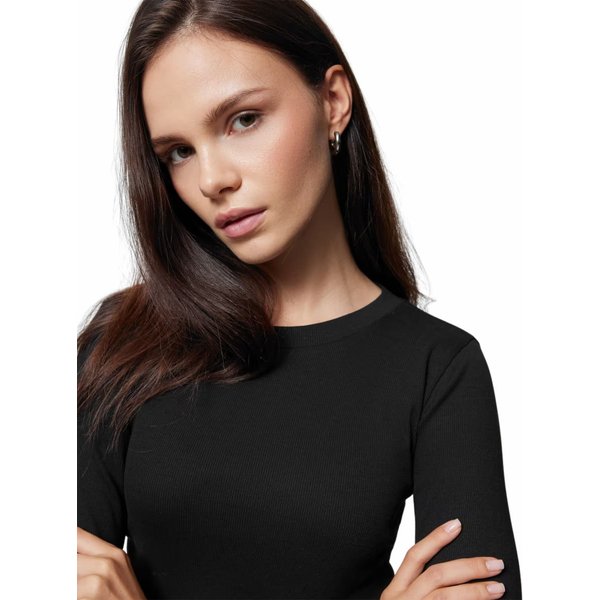 Longsleeve damski OTHAW23TLONF175 Outhorn - głęboka czerń