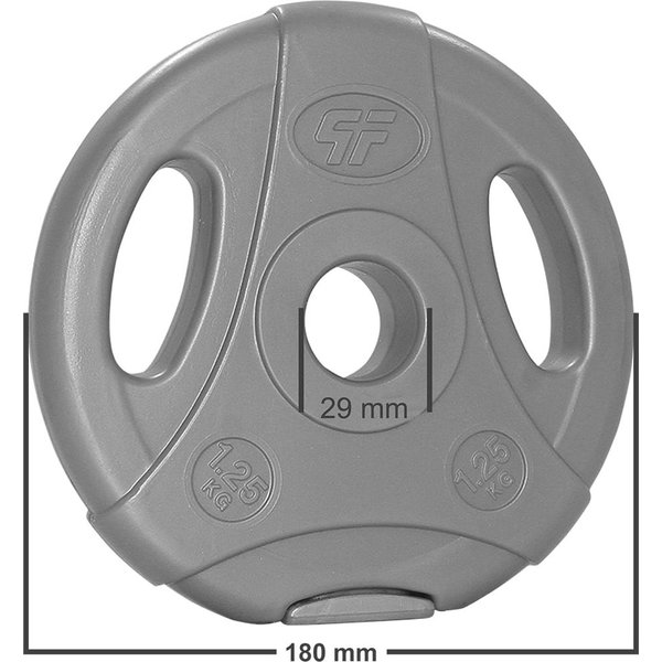 Obciążenie bitumiczne z uchwytami 1,25kg 29mm Platinum Fitness