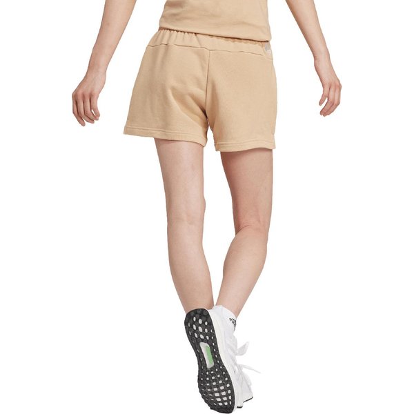 Spodenki damskie Essentials Linear French Terry Adidas - beżowe