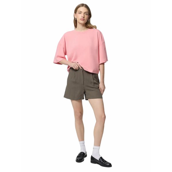 Spodenki damskie OTHWSS24TSHOF397 Outhorn - ciemny brązowy