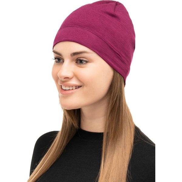 Czapka wełniana dwuwarstwowa Extreme Wool Brubeck - śliwkowy