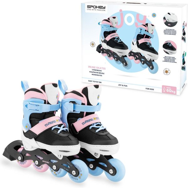 Rolki regulowane Joy Spokey - czarny/niebieski