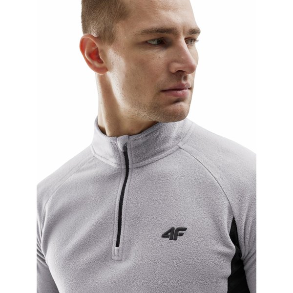 Bluza polarowa męska 4FAW23UFLEM035 4F - średni szary