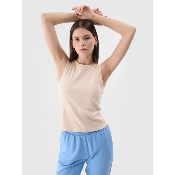 Bezrękawnik damski TSLEF132 4F - beż