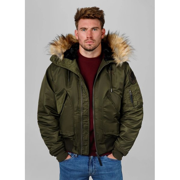 Kurtka męska Harvest Hooded Bomber Jacket Pitbull West Coast - olive