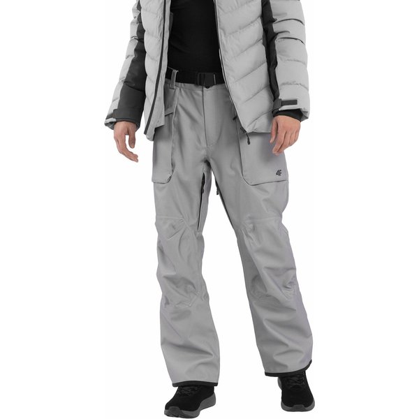 Spodnie narciarskie męskie 4FAW23TFTRM403 4F - jasny brąz