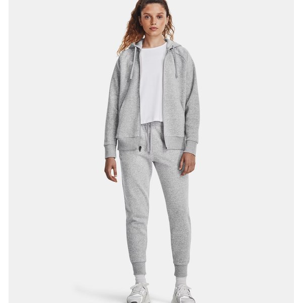 Bluza damska Rival Fleece FZ Hoodie Under Armour - Mod Gray Light Heather/White