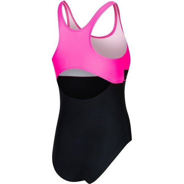 Strój kąpielowy dziewczęcy Emily Aqua-Speed - czarny/różowy