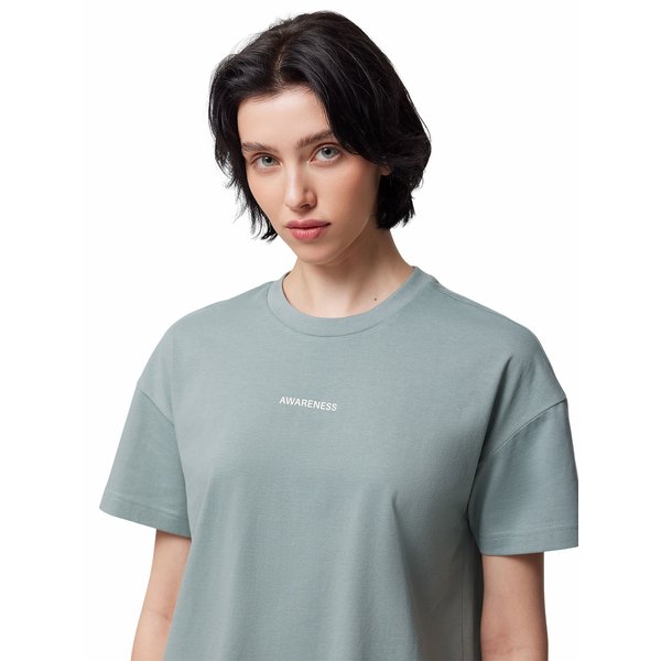 Koszulka damska OTHWSS24TTSHF1477 Outhorn - morska zieleń