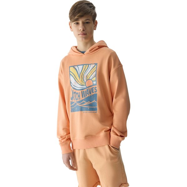 Bluza chłopięca 4FJWSS24TSWSM0935 4F - pudrowy koral