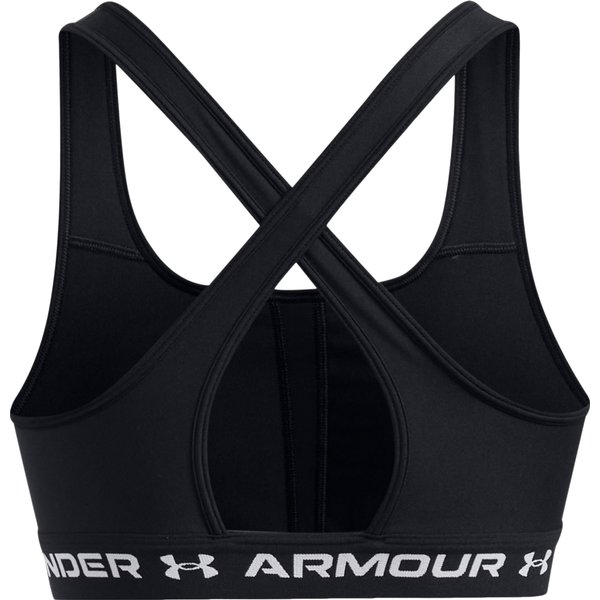 Biustonosz sportowy damski Crossback Mid Bra Under Armour - Black/White