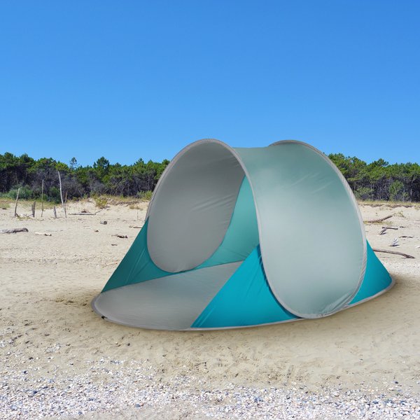 Namiot plażowy samorozkładający, parawan ogrodowy UV50 Outtec - turkusowy II