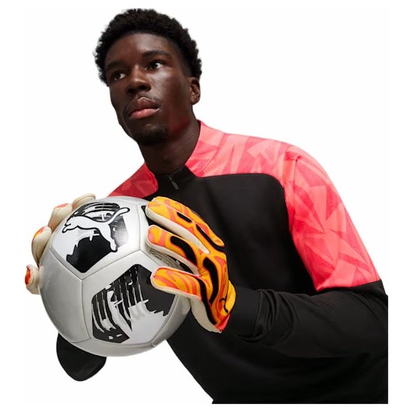 Rękawice bramkarskie Ultimate Hybrid Puma - Sunset Glow-Sun Stream-PUMA Black