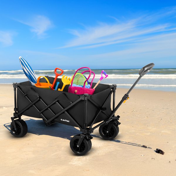 Wózek turystyczny, składany gumowe koła BlackRover 100L Outtec