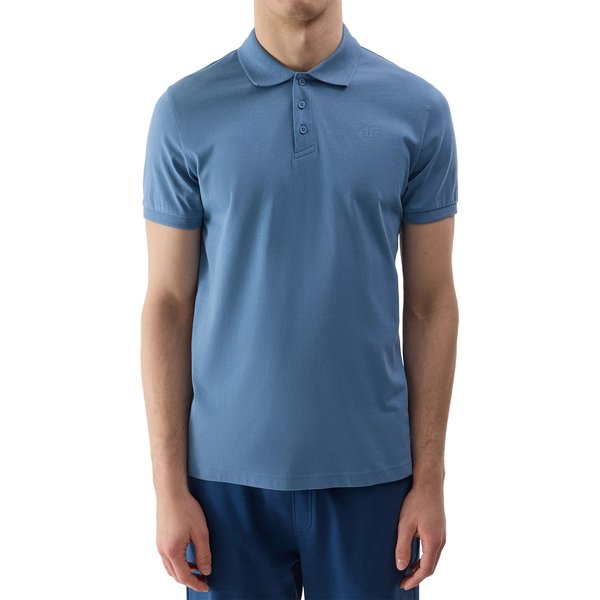 Koszulka męska polo 4FWSS24TPTSM129 4F - denim