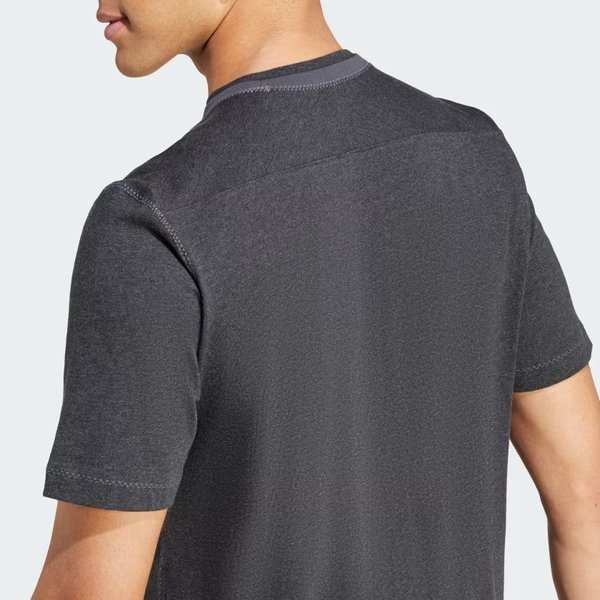 Koszulka męska Seasonal Essentials Melange Adidas - Black Melange