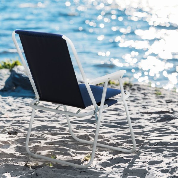 Krzesło turystyczne, plażowe, ogrodowe Outtec - granatowe