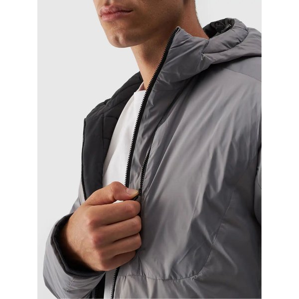 Kurtka puchowa dwustronna męska TDJAM486 4F - szary