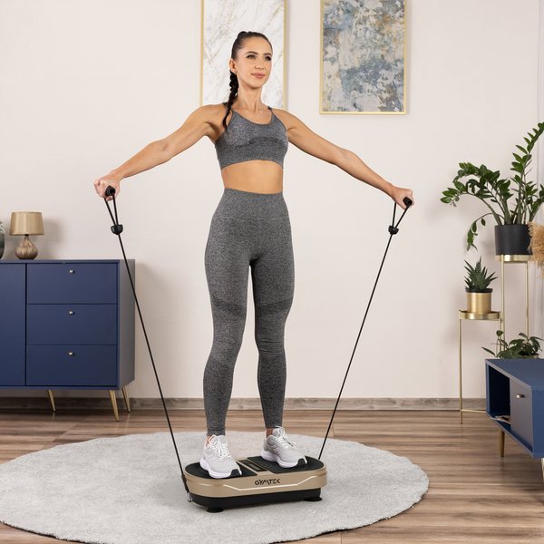 Platforma wibracyjna do ćwiczeń XP300 z pilotem Gymtek - gold