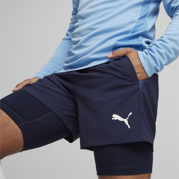 Spodenki męskie Teamgoal 2w1 Puma - Navy-White