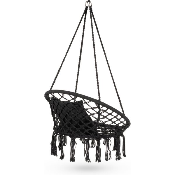 Huśtawka bocianie gniazdo boho XXL Luna Outtec - black