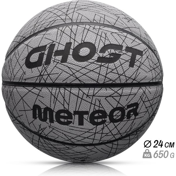 Piłka do koszykówki Ghost 7 Meteor - odblaskowy biały