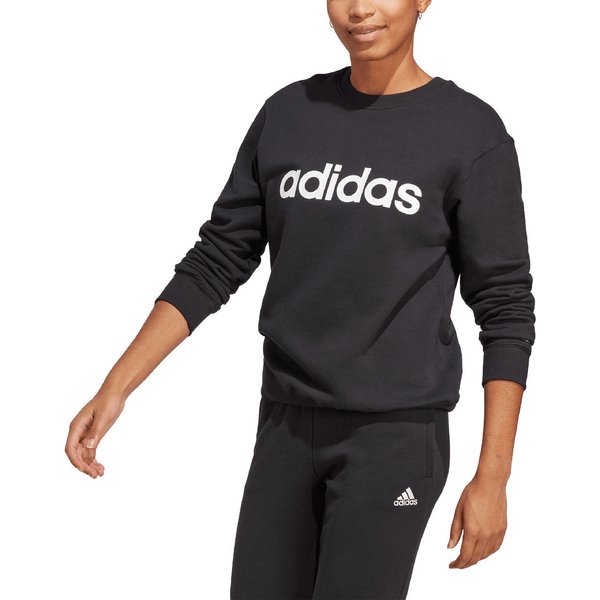 Bluza damska Essentials Linear French Terry Adidas - czarny