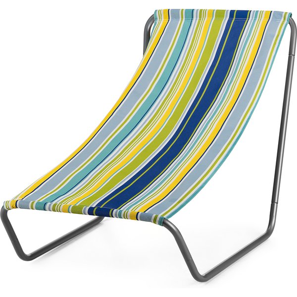 Leżak plażowy, ogrodowy Outtec - zielony paski