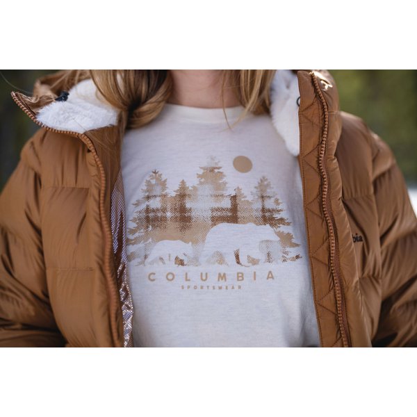 Płaszcz puchowy damski Harmony Falls Mid Down Columbia - Camel Brown