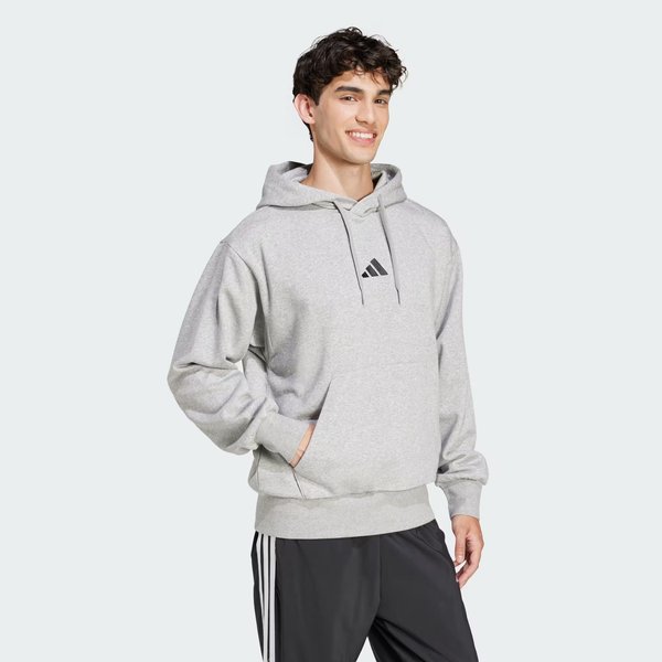 Bluza męska Essentials Feelcozy Fleece Hoodie Adidas - grey