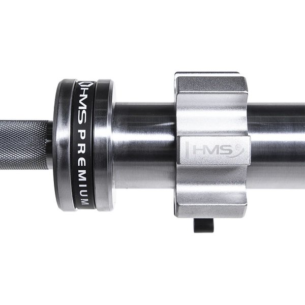 Gryf olimpijski prosty GO901 220cm 50mm z zaciskami ZG1500 HMS Premium