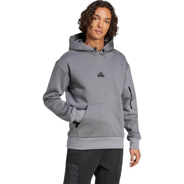 Bluza męska City Escape Fleece Hoodie Adidas - szary