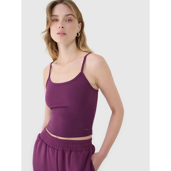 Top damski TSLEF127 4F - ciemny fiolet