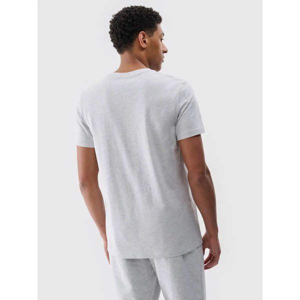 Koszulka męska TTSHM2256 4F - chłodny jasny szary melanż
