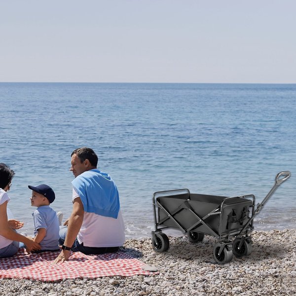 Wózek turystyczny, składany EasyGo 100L Outtec - EasyGo czarny