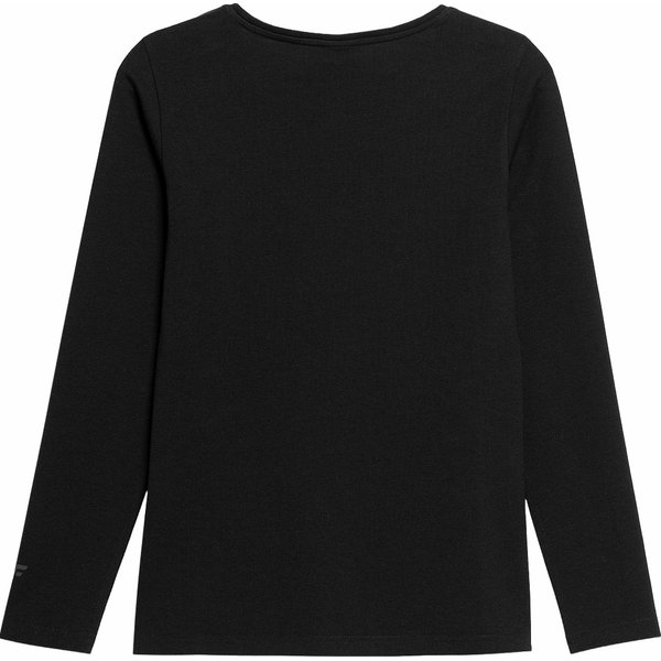 Longsleeve damski 4FWSS24TLONF218 4F - głęboka czerń