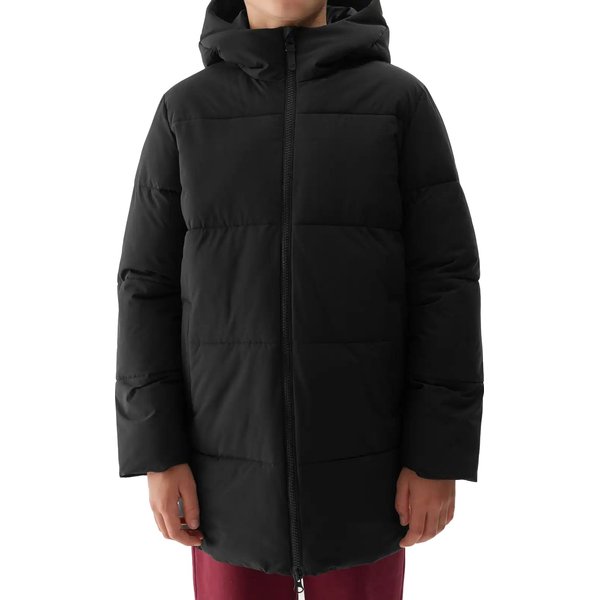 Płaszcz puchowy chłopięcy TDJAM464 4F - głęboka czerń