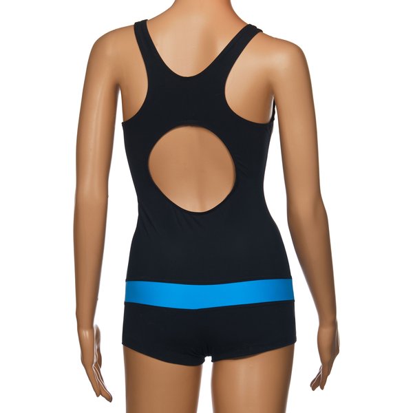 Strój kąpielowy damski spodenkowy SK0021 Stanteks - czarno-niebieski