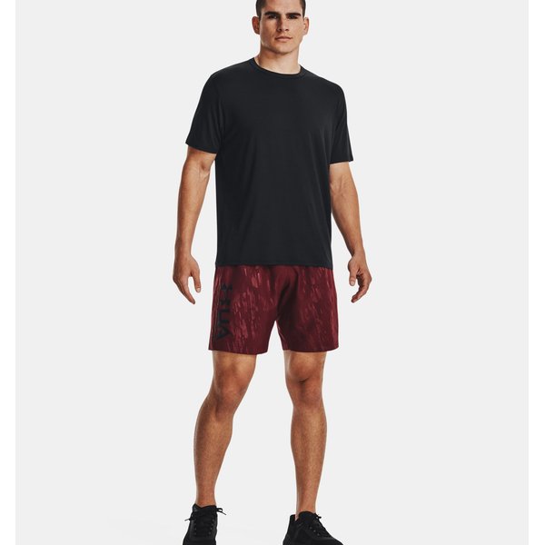 Spodenki męskie Woven Emboss Under Armour - bordo