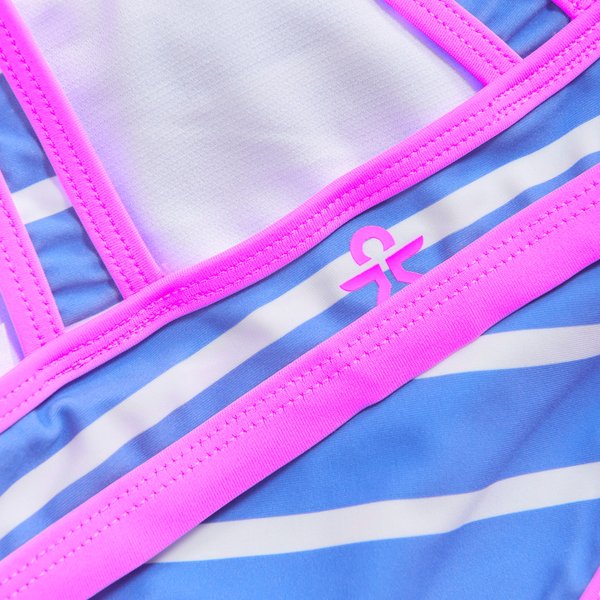 Strój kąpielowy juniorski AOP Color Kids - różowy/niebieski