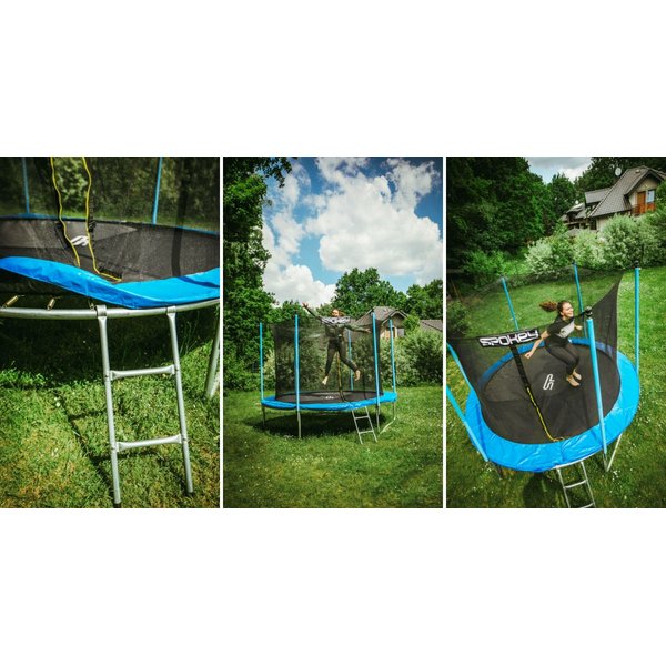 Trampolina ogrodowa Jumper 244cm Spokey - czarny/zielony