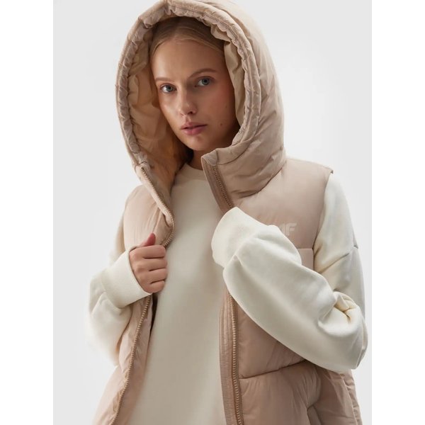 Kamizelka damska TVJAF143 4F - beż