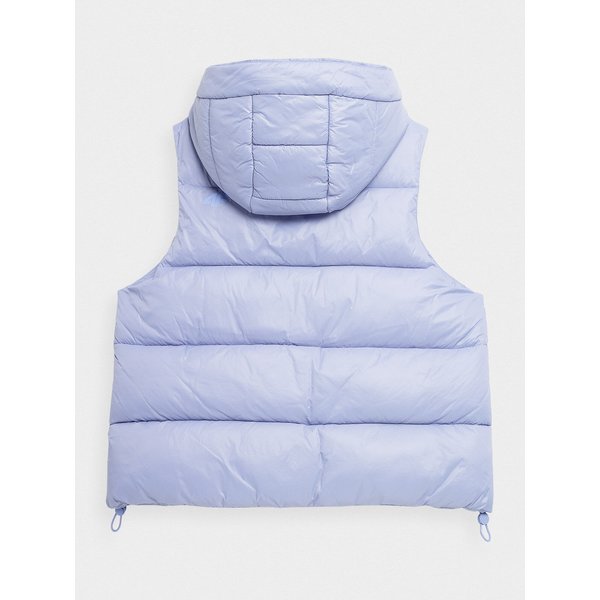 Kamizelka puchowa damska 4FSS23TDJAF092 4F - jasny fiolet