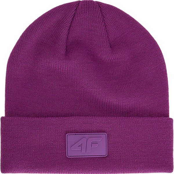 Czapka beanie U0857 4F - ciemny róż