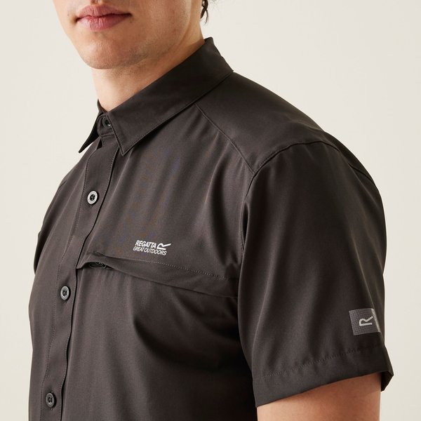 Koszula męska Travel Packaway Regatta - Ash