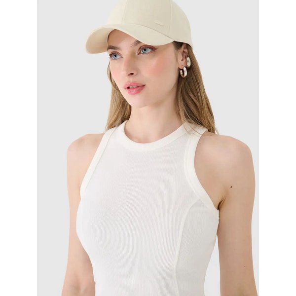 Bezrękawnik damski TSLEF119 4F - złamana biel