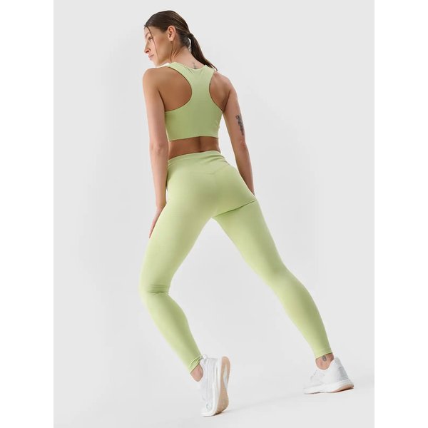 Legginsy damskie TFTIF306 4F - jasna zieleń